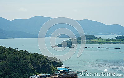 Landscape of Yeosu, South Jeolla Province, Korea Stock Photo