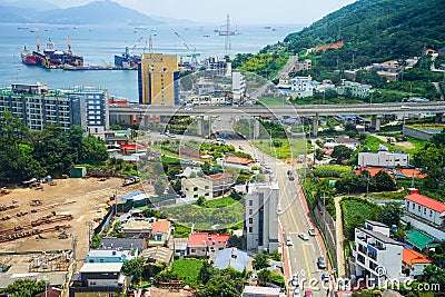 Landscape of Yeosu, South Jeolla Province, Korea Stock Photo