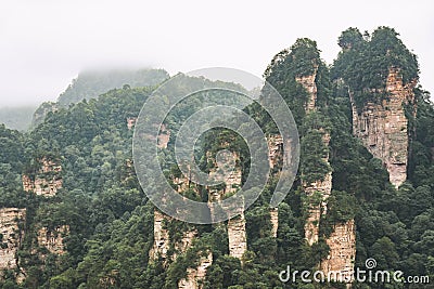 Landscape of Zhangjiajie. Located in Wulingyuan Scenic and Historic Interest Area which was designated a UNESCO World Heritage Stock Photo