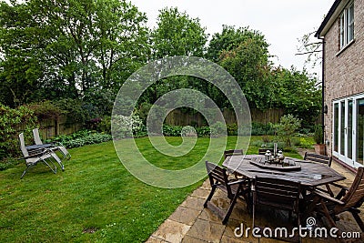 Landscaped house garden Editorial Stock Photo
