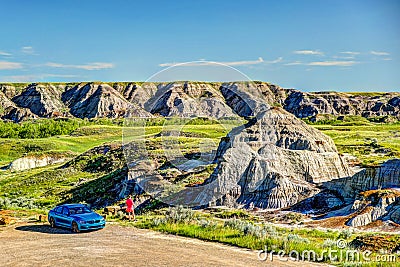 Landscapes in Alberta`s Dinosaur Provincial Park Editorial Stock Photo