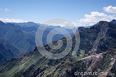 Landscapes of Copper Canyons in Chihuahua, Mexico Stock Photo