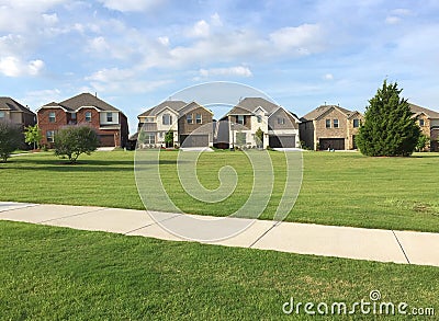 Landscapes and houses design in community Stock Photo