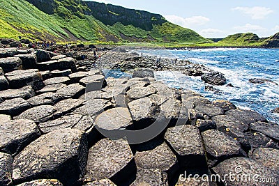 Landscapes of Northern Ireland. Giant`s Causeway Stock Photo