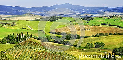 landscapes of Tuscany, val d'Orcia Stock Photo