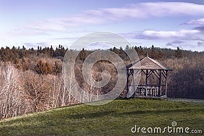 Landscaping gazebo in nature Stock Photo