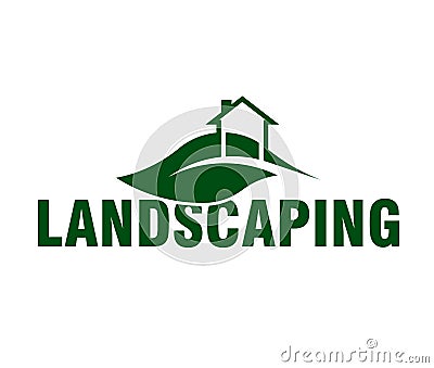 Landscaping logo company Vector Illustration