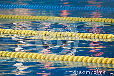 Lanes in swimming pool Stock Photo