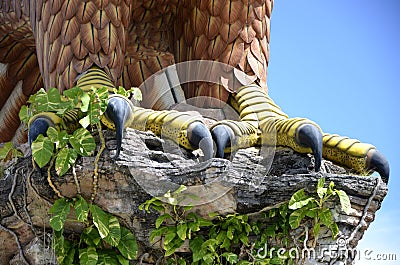 Langkawi Eagle Square Statue Feet and Claws Close-up Detail Editorial Stock Photo