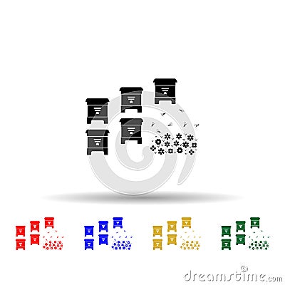 langstroth hive multi color style icon. Simple glyph, flat vector of beekeeping icons for ui and ux, website or mobile application Stock Photo