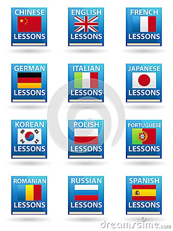 Language Icons Vector Illustration