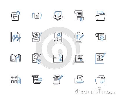 Language line icons collection. Communication, Linguistics, Bilingualism, Multilingualism, Translation, Grammar, Accent Vector Illustration