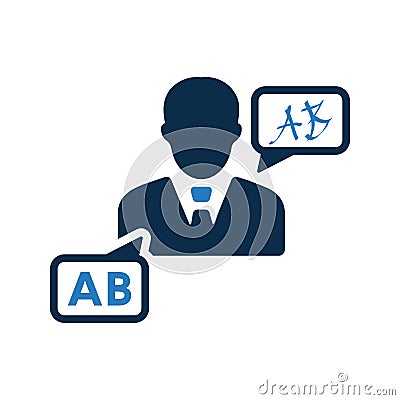 Language translator icon Stock Photo