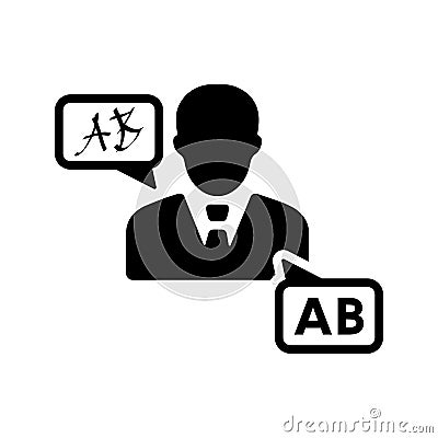 Language translator icon Stock Photo