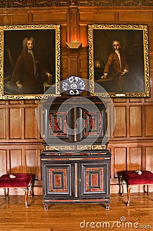 Lanhydrock Gallery Cabinet Room Editorial Stock Photo