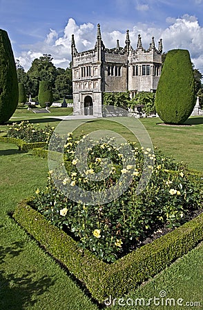 Lanhydrock gardens and Gatehouse Stock Photo