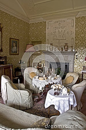 Lanhydrock House Boudoir Editorial Stock Photo