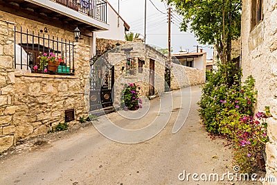 A view of the traditional village Lania in Cyprus Stock Photo