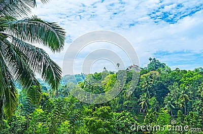 Lankathilaka Vihara among the jungles Stock Photo