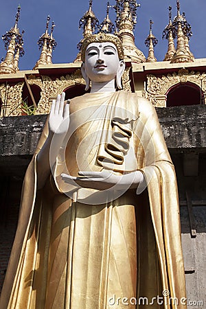 Lanna Buddha Statue Stock Photo