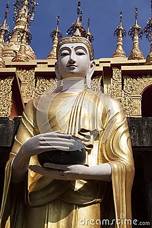 Lanna Buddha Statue Stock Photo