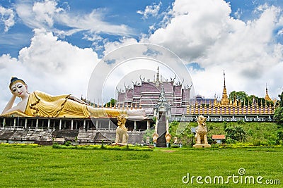 The Lanna Temple in Thailand. Stock Photo