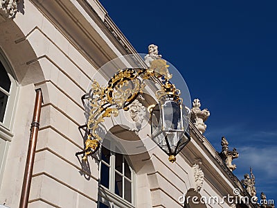 Lantern Detail at Place Stanislas in Nancy Stock Photo