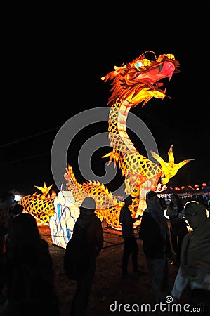 Lantern festival in Indonesia Editorial Stock Photo