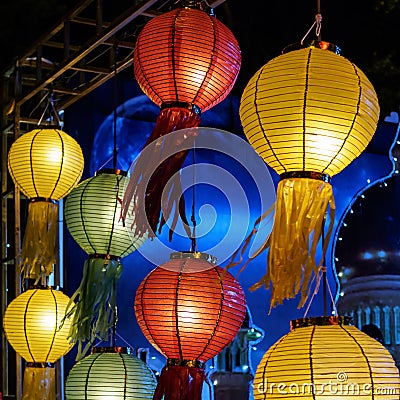 Lantern festival in Thailand Stock Photo
