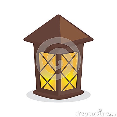 Lantern icon with colorful design vector illustration Cartoon Illustration