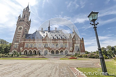 Lantern and the peace palace Stock Photo