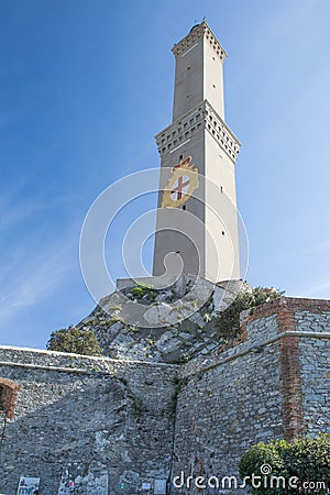 Lanterna lighthouse, Genoa - Italy Stock Photo