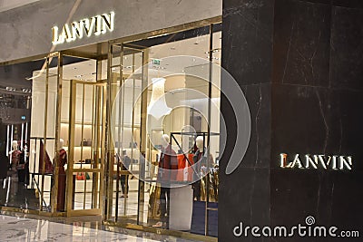 Lanvin at Fashion Avenue at Dubai Mall in Dubai, UAE Editorial Stock Photo