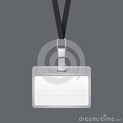 Lanyard with Tag Badge Holder. Stock Photo