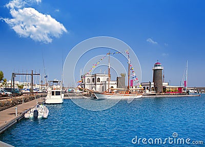 Lanzarote Marina Rubicon Playa Blanca Stock Photo