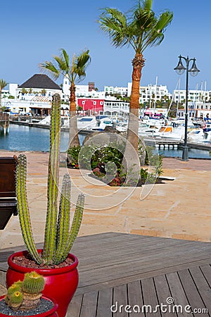 Lanzarote Marina Rubicon Playa Blanca Stock Photo