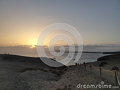 Lanzarote summer sunset Stock Photo