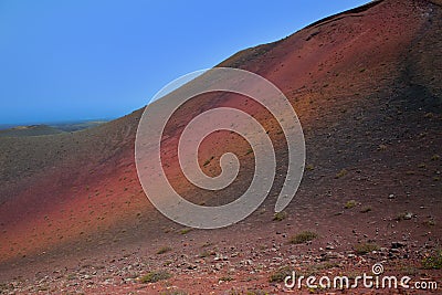 Lanzarote Timanfaya Fire Mountains volcanic lava Stock Photo