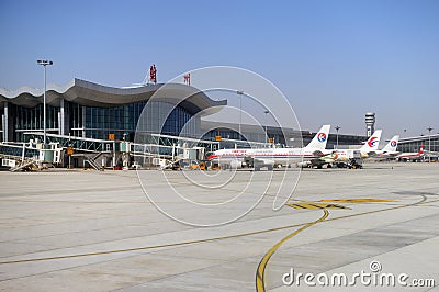 Lanzhou airport Editorial Stock Photo