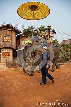Lao Elephant Festival, Hongsa, Laos. Editorial Stock Photo