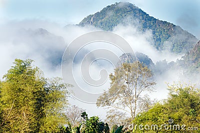 Lao mountain landscape Stock Photo