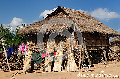 Lao, Muang Sing - rural scene Stock Photo