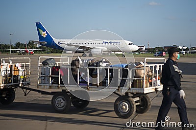 LAO PHONSAVAN AIRPORT Editorial Stock Photo