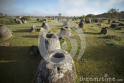 LAO PHONSAVAN PLAIN OF JARS Stock Photo