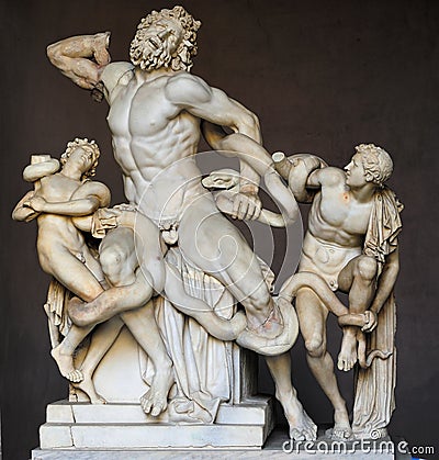 Laocoon Group in the Vatican Museum Editorial Stock Photo