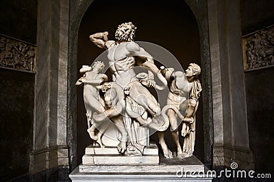 Laocoon and His Sons Sculpture Editorial Stock Photo