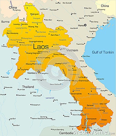 Laos Vector Illustration