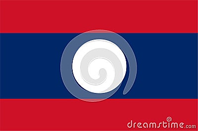 Laos flag vector.Illustration of Laos flag Vector Illustration