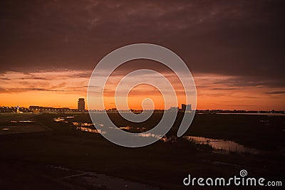 LAOS VIENTIANE MEKONG RIVER EVENING Editorial Stock Photo