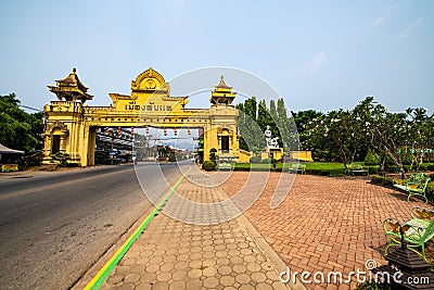 Laplae capital gate in Uttaradit province Editorial Stock Photo
